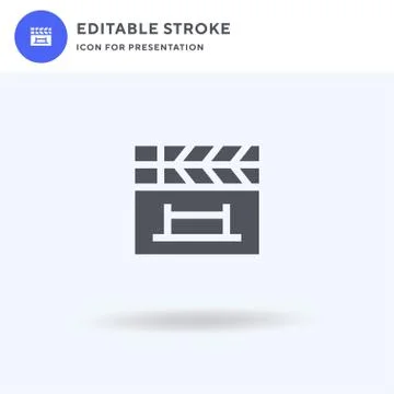 Bollywood icon vector, filled flat sign, solid pictogram isolated on white, l Stockillustratie