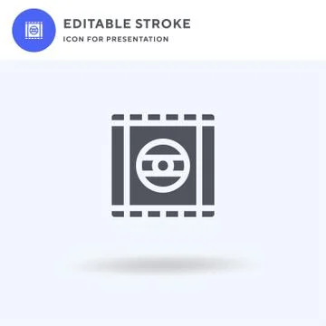 Bollywood icon vector, filled flat sign, solid pictogram isolated on white, logo イラスト素材