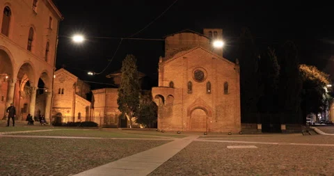 Bologna  by night Stock Footage 166052808
