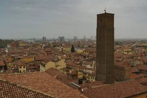 Bologna rooftops tower Stock Photos
