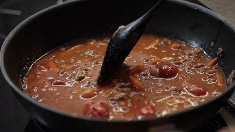 Bolognese sauce closeup Stock Footage 97411124