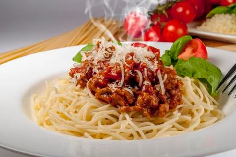 Bolognese spaghetti Stock Photos