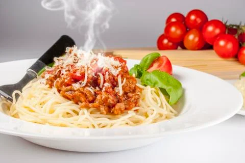Bolognese spaghetti Stock Photos