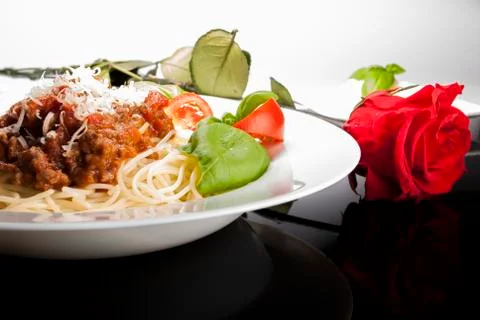 Bolognese spaghetti Stock Photos