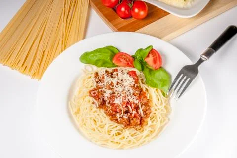 Bolognese spaghetti Foto stock