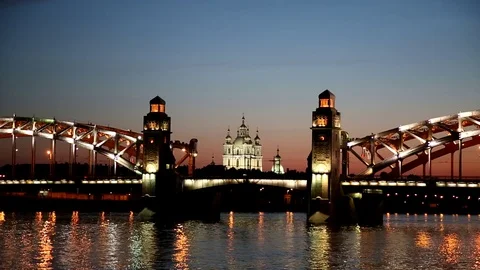 Bolsheokhtinsky bridge Stock Footage 116185538