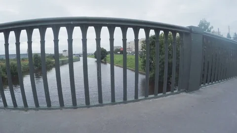 Bolsheokhtinsky Iron Bridge Stock-Footage 72124861