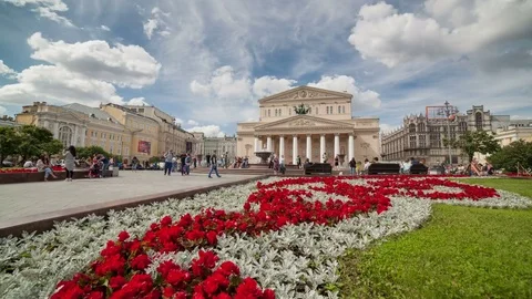 Bolshoi Theater in Moscow Stock Footage