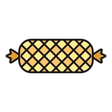 Bolster cushion with a checkered pattern and wrapped ends Illustrazione stock