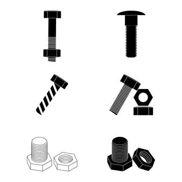 Bolt and nut icon Stock Illustration