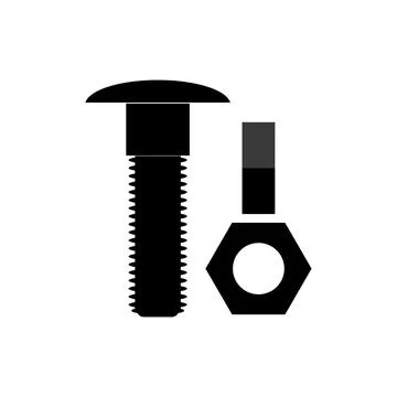 Bolt and nut icon Stock Illustration