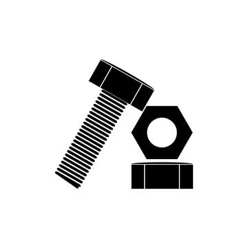 Bolt and nut icon Stock Illustration