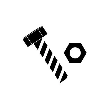 Bolt and nut icon Stock Illustration