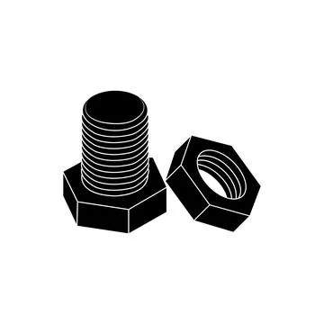 Bolt and nut icon Stock Illustration