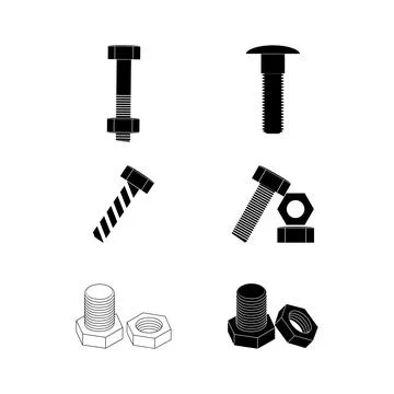 Bolt and nut icon Stock Illustration