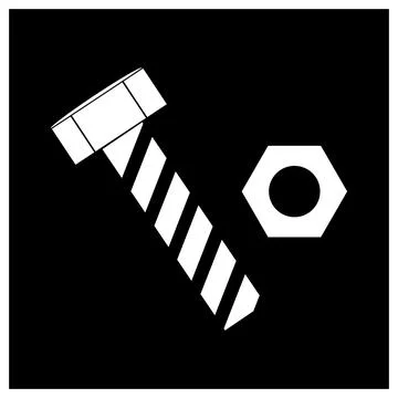 Bolt and nut icon simple design Stock Illustration