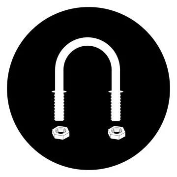 Bolt and nut icon simple design Stock Illustration