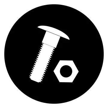 Bolt and nut icon simple design Stock Illustration
