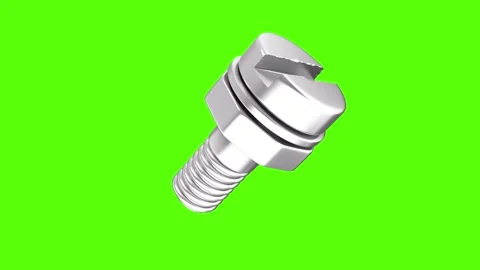 Bolt and nut isolated 3d icon motion Stock Footage 331423895