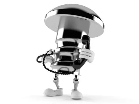 Bolt character with handset Illustrazione stock