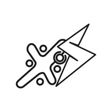 Bolt Commitment Teamwork Together Black Logo 스톡 일러스트