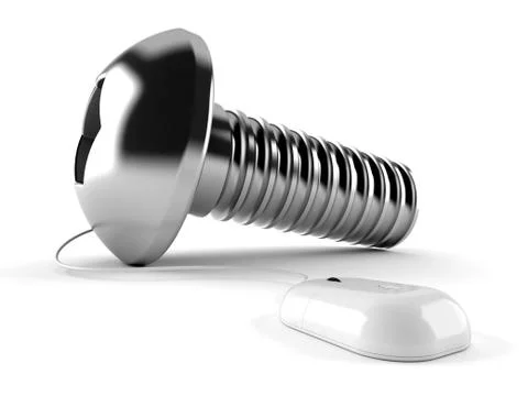 Bolt with computer mouse Illustrazione stock