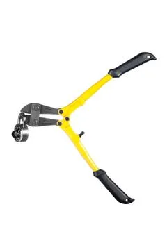 Bolt cutters on white Stock Photos