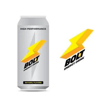 Bolt energy drink Stock Illustration