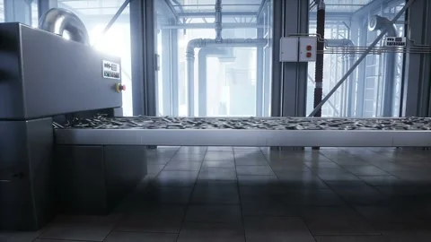 Bolt factory process. Production line. realistic 4k animation. Stock Footage 265576471