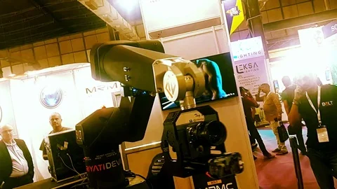 The Bolt High-Speed Motion Control Cinebot Robot For Film and Movies Stock Footage 108397603