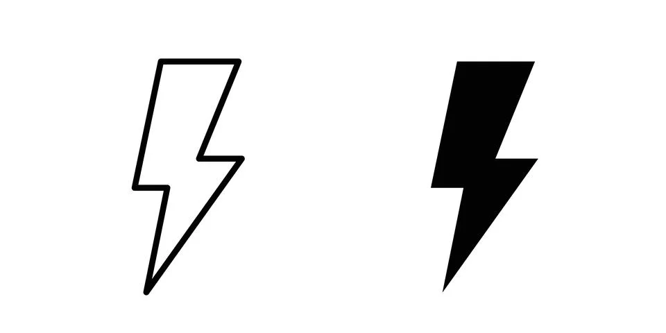 Bolt icon illustration vector, icon set for apps Stock Illustration