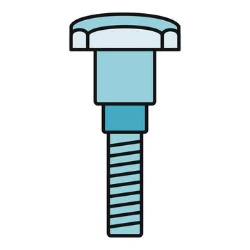 Bolt icon representing construction, engineering, and hardware concepts Stock Illustration