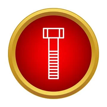 Bolt icon representing fastener hardware for construction and repair イラスト素材