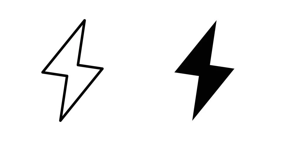 Bolt icon vector, illustration icon set Stock Illustration