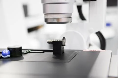 Bolt inspected by microscope Stock Photos