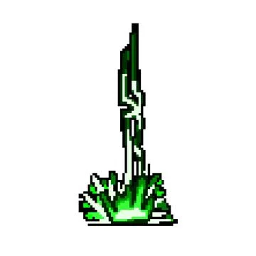 Bolt lightning effect pixel art vector illustration Stock Illustration