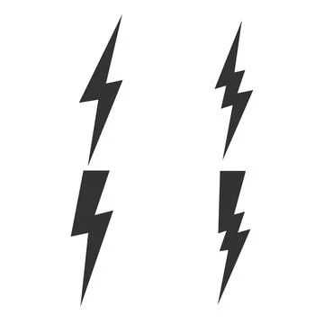 Bolt lightning icon. Thunder flash illustration symbol set. Sign storm vector Stock Illustration