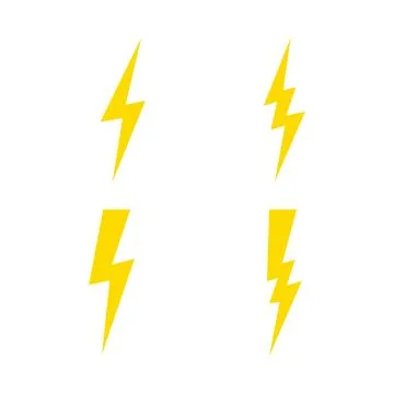 Bolt lightning icon. Thunder flash illustration symbol set. Sign storm vector Stock Illustration