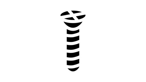 Bolt metal assembly glyph icon animation Stock Footage 222774731