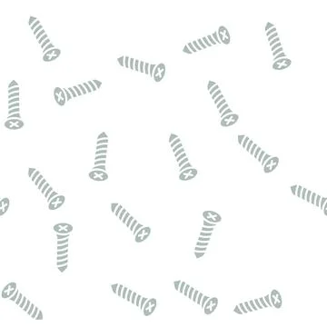 Bolt metal assembly glyph vector seamless pattern Stock Illustration