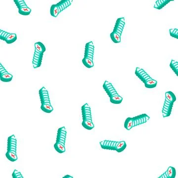 Bolt metal assembly isometric icon seamless pattern Illustrazione stock