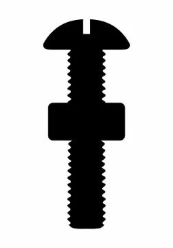 Bolt with nut Stock Illustration