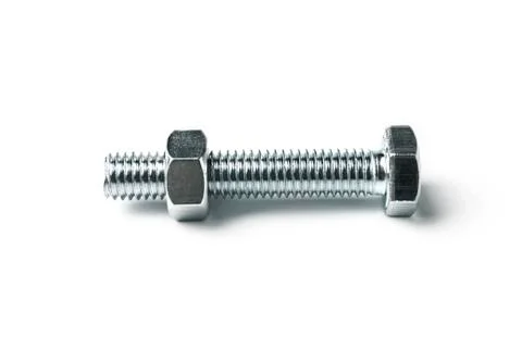 Bolt with nut Stock Photos