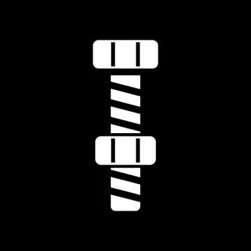 The bolt with nut stranded icon. Screw symbol. Flat Stock Illustration