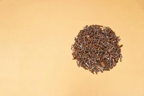 Bolt Plain Threaded Rod Background Texture Circle Zone Stockfoto's