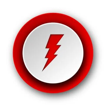 Bolt red modern web icon on white background. Illustrazione stock