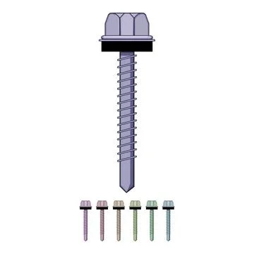 Bolt roofing screw cartoon vector graphic Stock Illustration