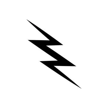 Bolt simple silhouette Stock Illustration