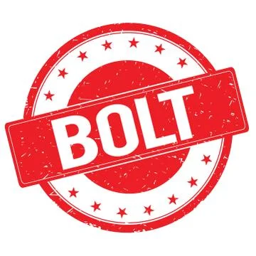 BOLT stamp sign red Stock Illustration
