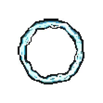 Bolt thunder frame pixel art vector illustration Stock Illustration